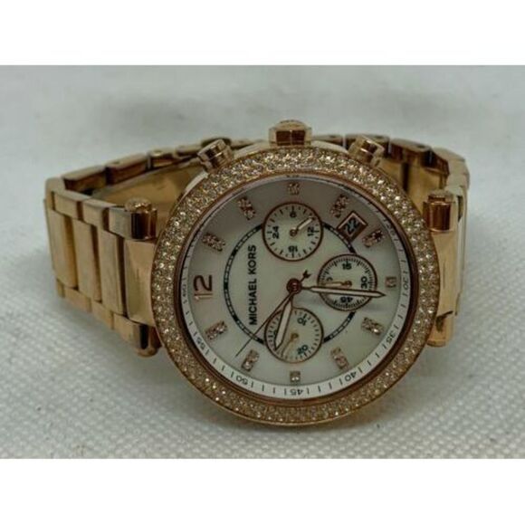 Michael Kors MK5491 Women's Watch Chronograph Rose Gold Analog 38mm Quartz D203 - Picture 5 of 9